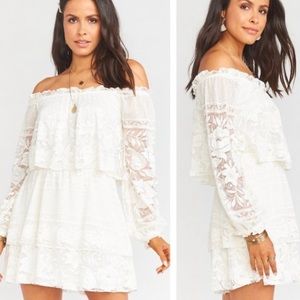 Show Me Tour Mumu Bess Off the Shoulder Dress